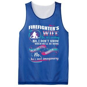 Firefighters Wife Yes Hes Working Proud Firefighter Wife Cute Gift Mesh Reversible Basketball Jersey Tank