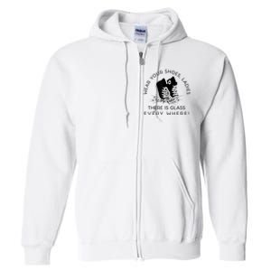 Funny Wear Your Shoes Kamala Harris For Women Glass Ceiling Fe Gift Full Zip Hoodie