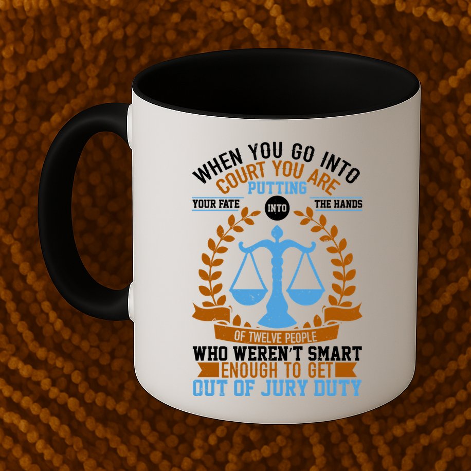 Funny When You Go Into Court Mug