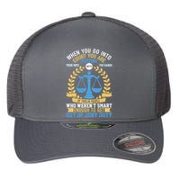 Funny When You Go Into Court Flexfit Unipanel Trucker Cap