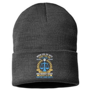 Funny When You Go Into Court Sustainable Knit Beanie