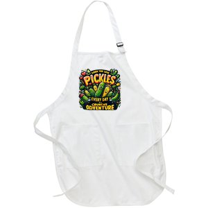 Funny When You Love Pickles Every Day Is A Crunchy Adventure Gift Full-Length Apron With Pockets