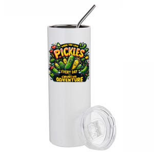 Funny When You Love Pickles Every Day Is A Crunchy Adventure Gift Stainless Steel Tumbler