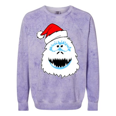 Funny Xmas Abominable Snowman Bigfoot Yeti Retro Christmas Colorblast Crewneck Sweatshirt