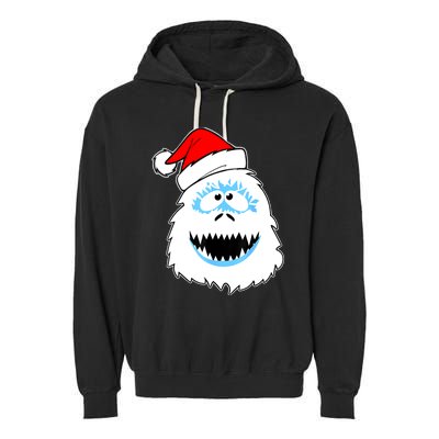 Funny Xmas Abominable Snowman Bigfoot Yeti Retro Christmas Garment-Dyed Fleece Hoodie