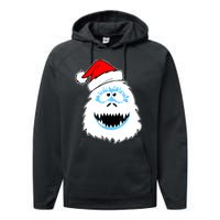 Funny Xmas Abominable Snowman Bigfoot Yeti Retro Christmas Performance Fleece Hoodie