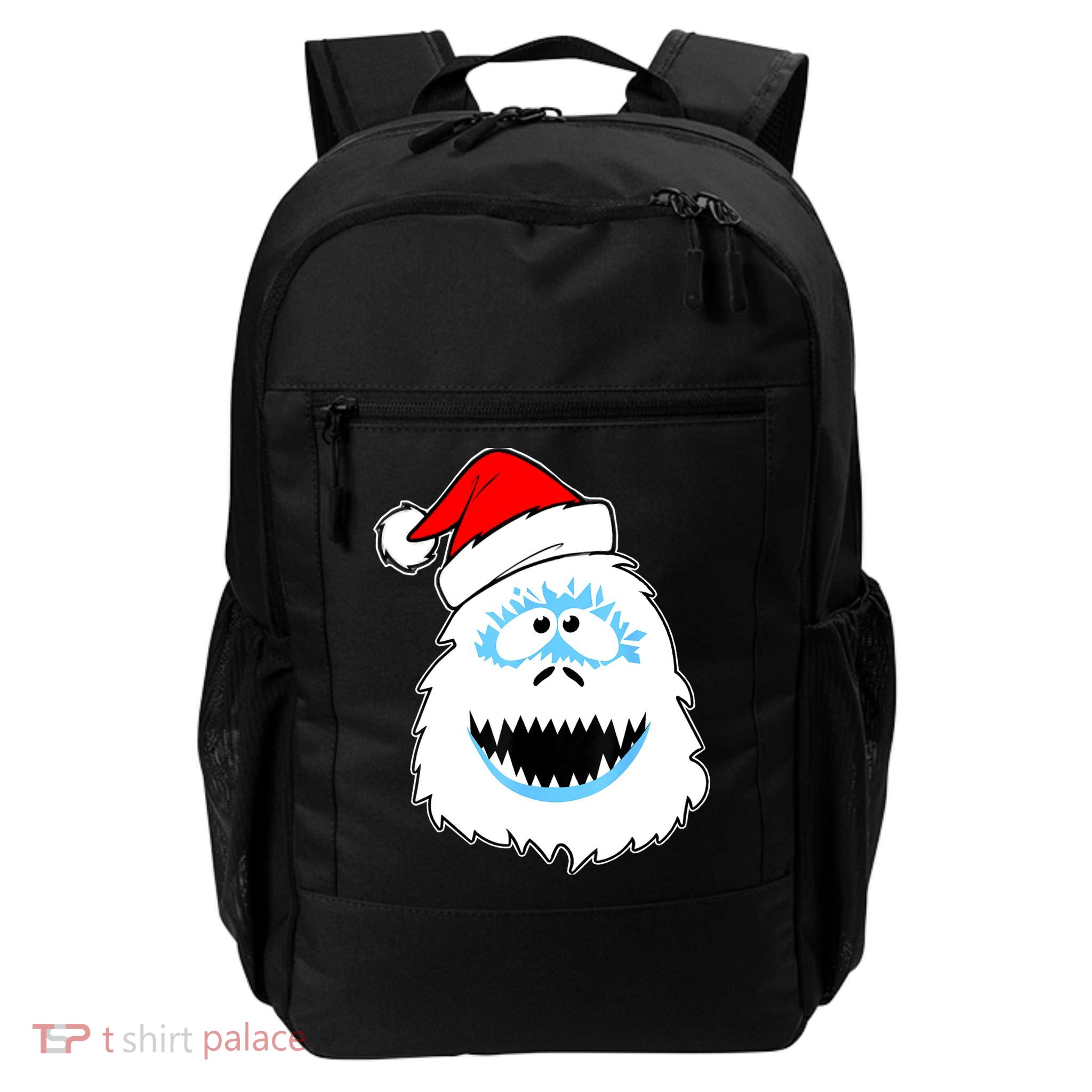 Funny Xmas Abominable Snowman Bigfoot Yeti Retro Christmas Backpack