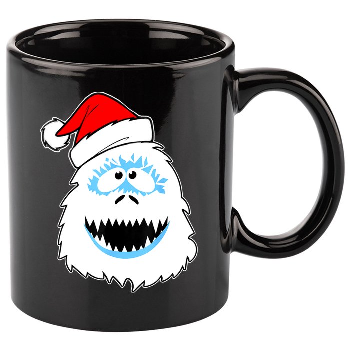 Funny Xmas Abominable Snowman Bigfoot Yeti Retro Christmas 11oz C Handle Ceramic Mug