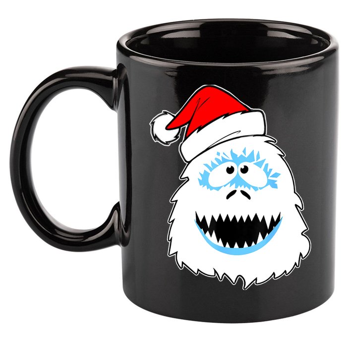 Funny Xmas Abominable Snowman Bigfoot Yeti Retro Christmas 11oz C Handle Ceramic Mug