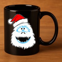 Funny Xmas Abominable Snowman Bigfoot Yeti Retro Christmas 11oz C Handle Ceramic Mug