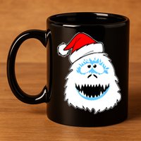 Funny Xmas Abominable Snowman Bigfoot Yeti Retro Christmas 11oz C Handle Ceramic Mug
