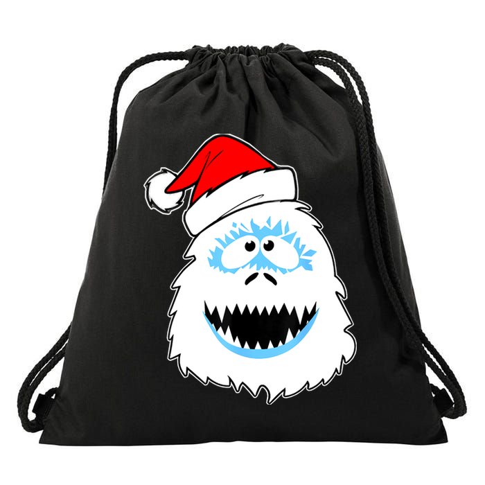 Funny Xmas Abominable Snowman Bigfoot Yeti Retro Christmas Drawstring Bag