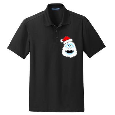 Funny Xmas Abominable Snowman Bigfoot Yeti Retro Christmas Dry Zone Grid Polo