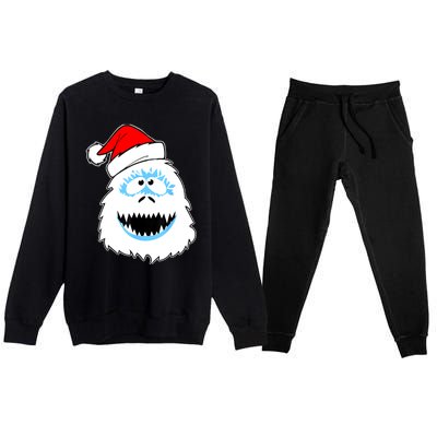 Funny Xmas Abominable Snowman Bigfoot Yeti Retro Christmas Premium Crewneck Sweatsuit Set