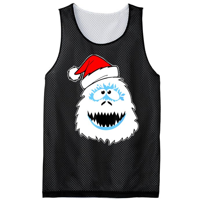 Funny Xmas Abominable Snowman Bigfoot Yeti Retro Christmas Mesh Reversible Basketball Jersey Tank