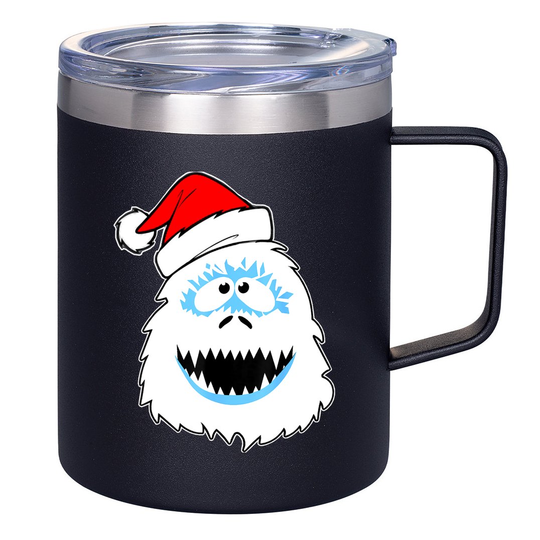 Funny Xmas Abominable Snowman Bigfoot Yeti Retro Christmas 12oz Stainless Steel Coffee Mug