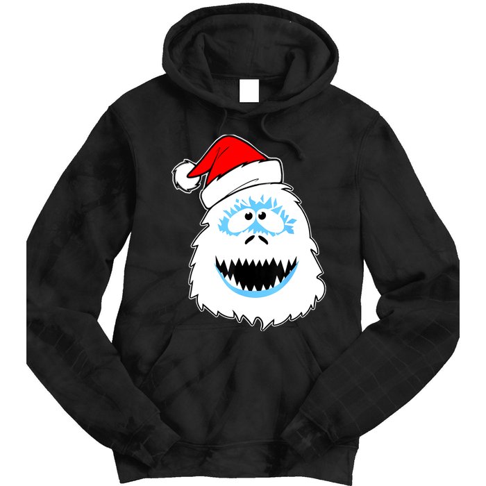 Funny Xmas Abominable Snowman Bigfoot Yeti Retro Christmas Tie Dye Hoodie