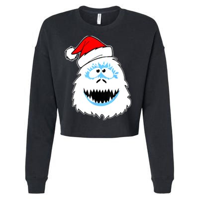 Funny Xmas Abominable Snowman Bigfoot Yeti Retro Christmas Cropped Pullover Crew