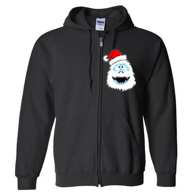 Funny Xmas Abominable Snowman Bigfoot Yeti Retro Christmas Full Zip Hoodie