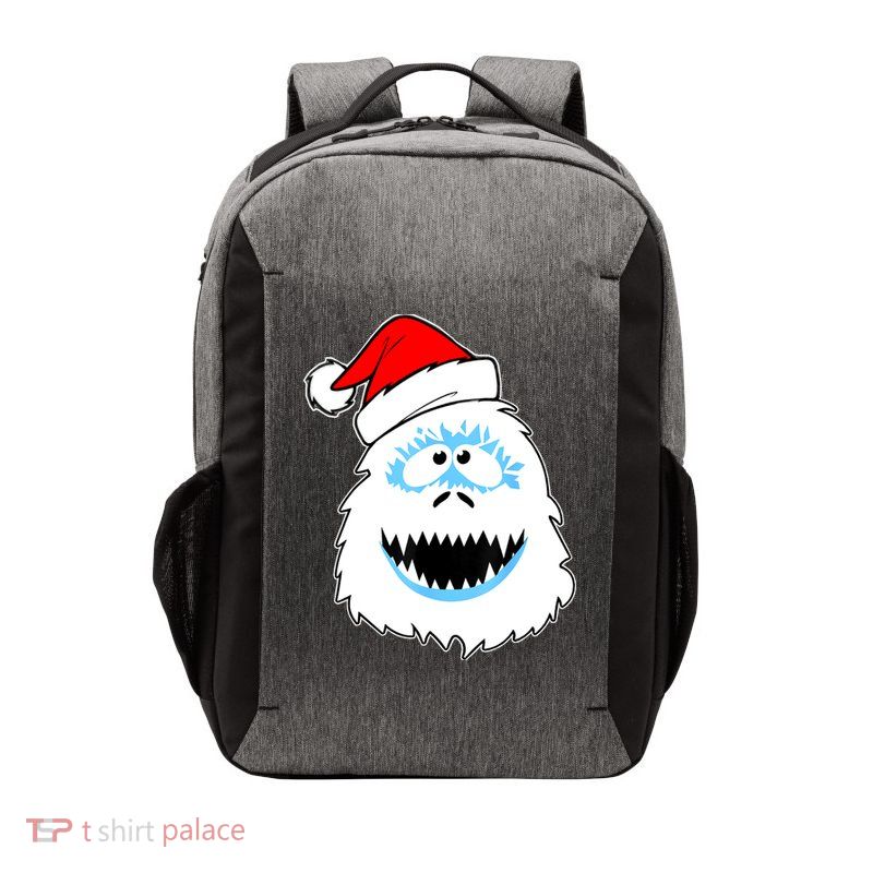Funny Xmas Abominable Snowman Bigfoot Yeti Retro Christmas Vector Backpack