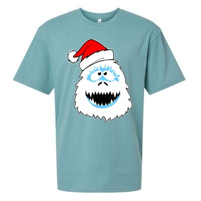 Funny Xmas Abominable Snowman Bigfoot Yeti Retro Christmas Sueded Cloud Jersey T-Shirt