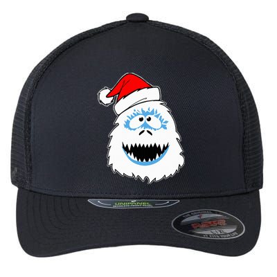 Funny Xmas Abominable Snowman Bigfoot Yeti Retro Christmas Flexfit Unipanel Trucker Cap