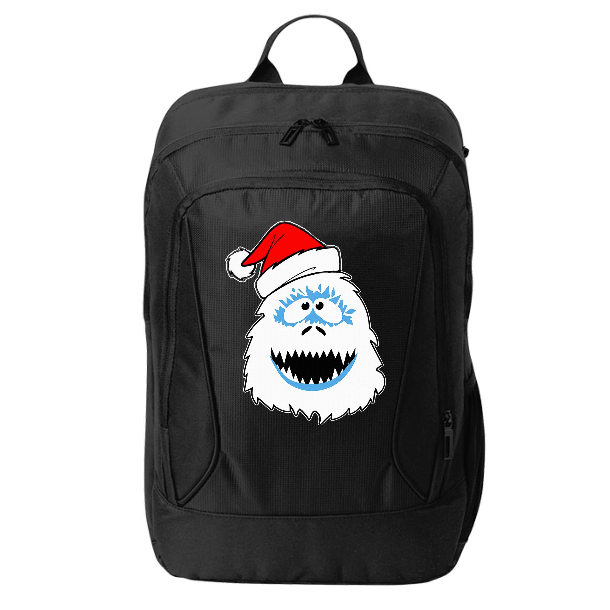 Funny Xmas Abominable Snowman Bigfoot Yeti Retro Christmas City Backpack