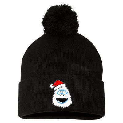 Funny Xmas Abominable Snowman Bigfoot Yeti Retro Christmas Pom Pom 12in Knit Beanie