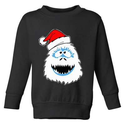 Funny Xmas Abominable Snowman Bigfoot Yeti Retro Christmas Toddler Sweatshirt