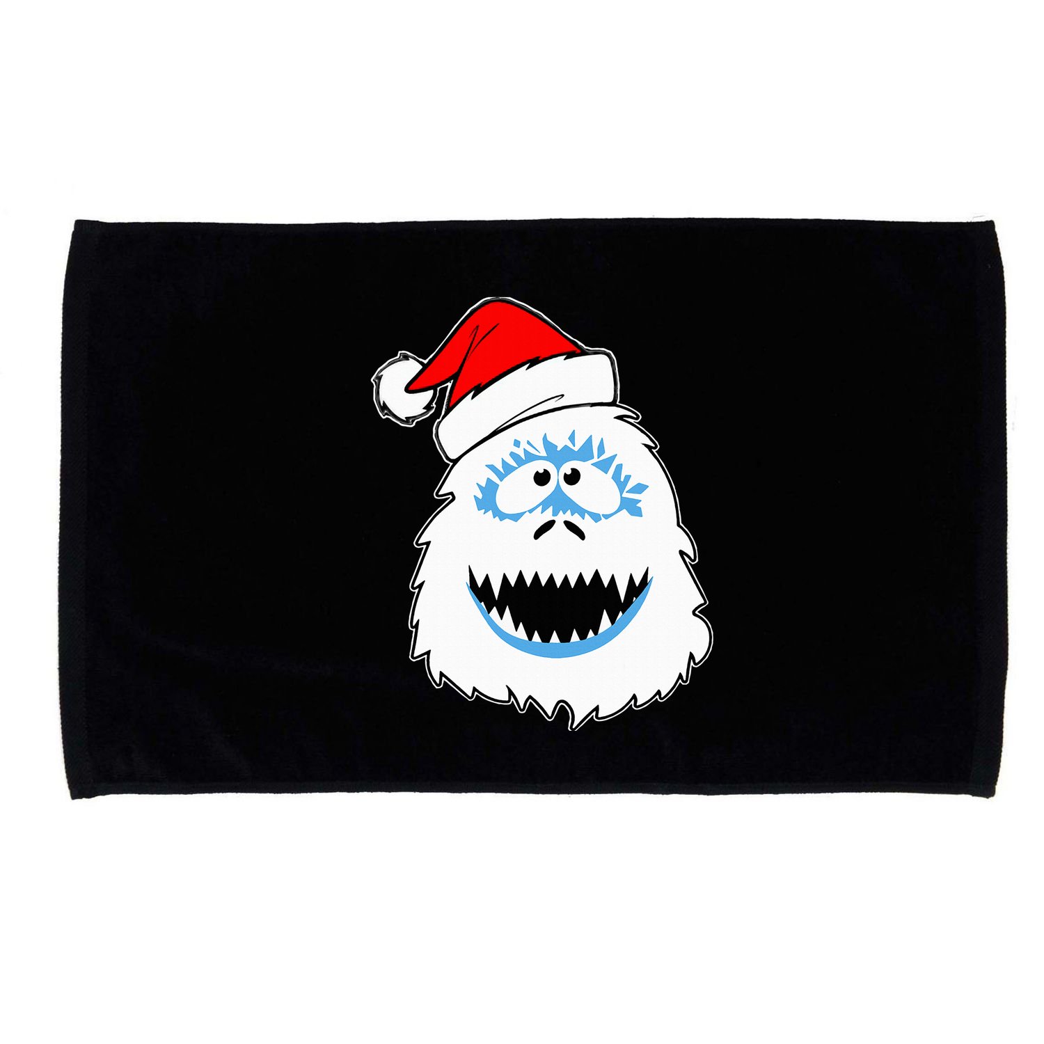 Funny Xmas Abominable Snowman Bigfoot Yeti Retro Christmas Microfiber Hand Towel