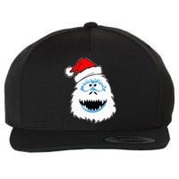 Funny Xmas Abominable Snowman Bigfoot Yeti Retro Christmas Wool Snapback Cap