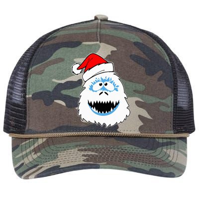 Funny Xmas Abominable Snowman Bigfoot Yeti Retro Christmas Retro Rope Trucker Hat Cap