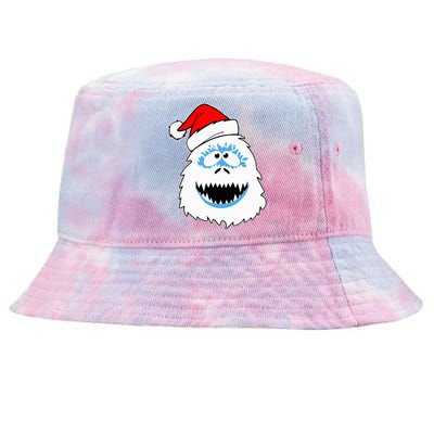 Funny Xmas Abominable Snowman Bigfoot Yeti Retro Christmas Tie-Dyed Bucket Hat