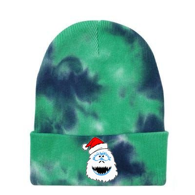 Funny Xmas Abominable Snowman Bigfoot Yeti Retro Christmas Tie Dye 12in Knit Beanie