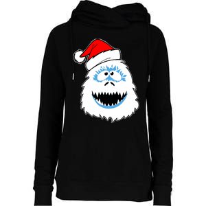 Funny Xmas Abominable Snowman Bigfoot Yeti Retro Christmas Womens Funnel Neck Pullover Hood