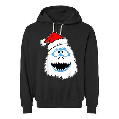 Funny Xmas Abominable Snowman Bigfoot Yeti Retro Christmas Garment-Dyed Fleece Hoodie