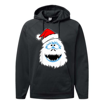 Funny Xmas Abominable Snowman Bigfoot Yeti Retro Christmas Performance Fleece Hoodie