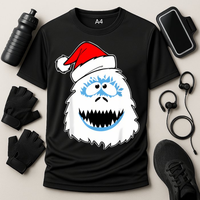 Funny Xmas Abominable Snowman Bigfoot Yeti Retro Christmas Cooling Performance Crew T-Shirt
