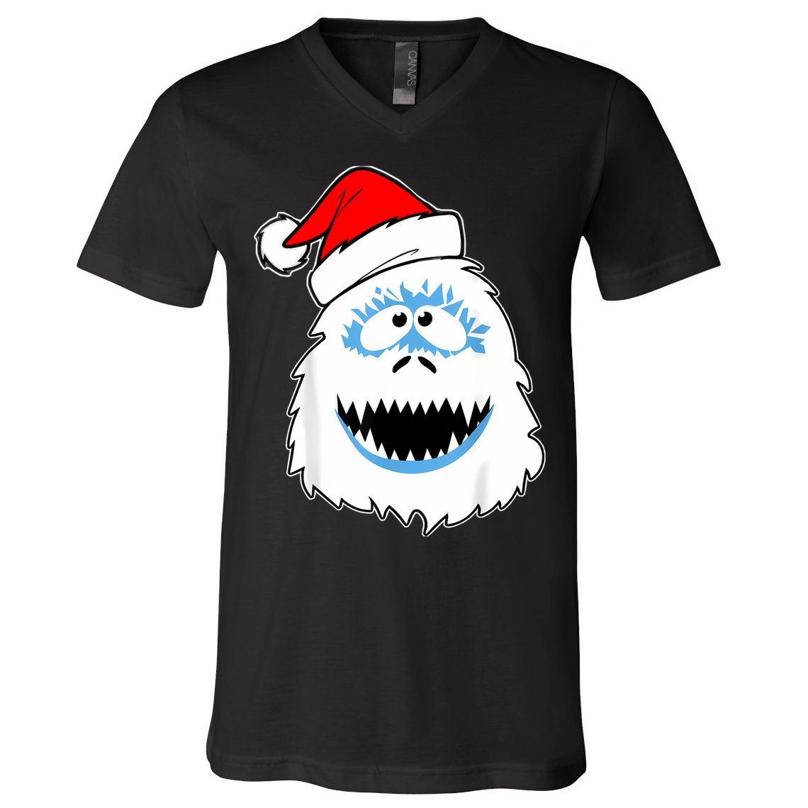Funny Xmas Abominable Snowman Bigfoot Yeti Retro Christmas V-Neck T-Shirt