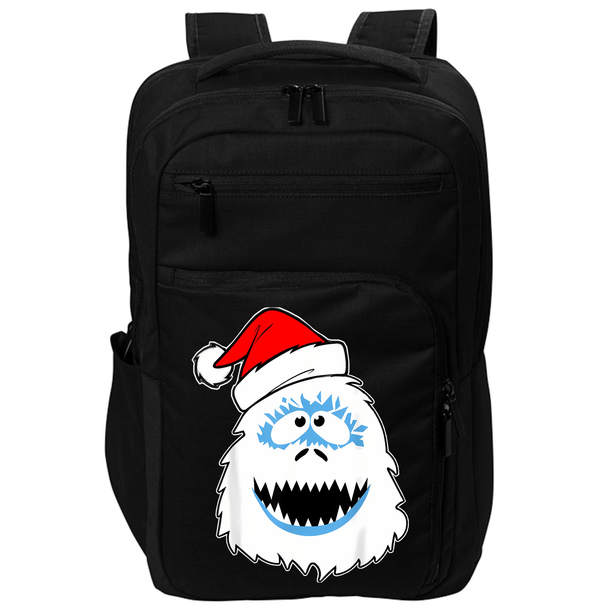 Funny Xmas Abominable Snowman Bigfoot Yeti Retro Christmas Impact Tech Backpack