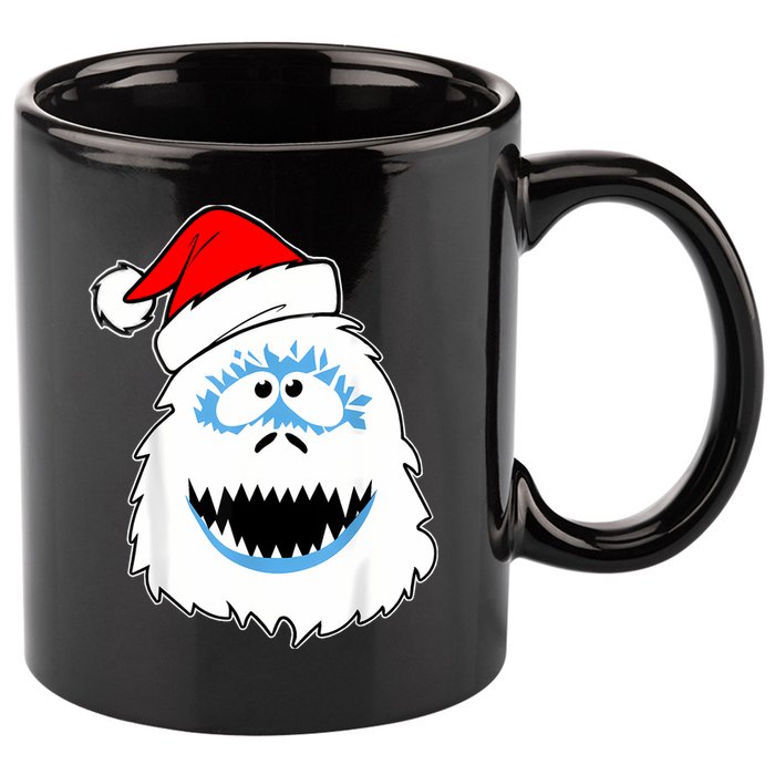 Funny Xmas Abominable Snowman Bigfoot Yeti Retro Christmas 11oz C Handle Ceramic Mug