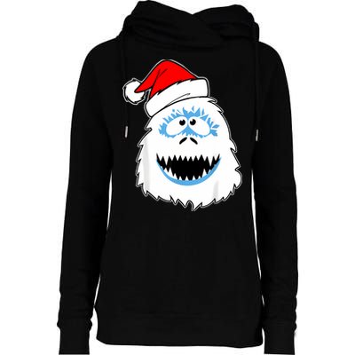 Funny Xmas Abominable Snowman Bigfoot Yeti Retro Christmas Womens Funnel Neck Pullover Hood