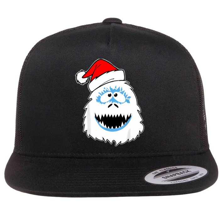 Funny Xmas Abominable Snowman Bigfoot Yeti Retro Christmas Flatbill Hat