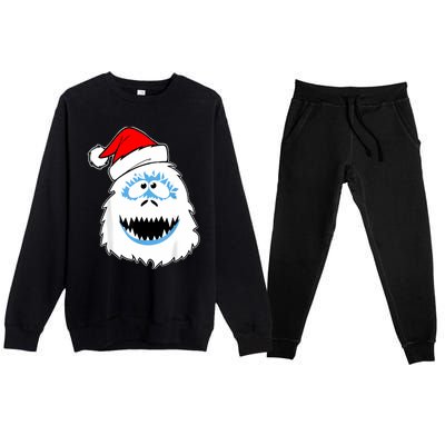 Funny Xmas Abominable Snowman Bigfoot Yeti Retro Christmas Premium Crewneck Sweatsuit Set