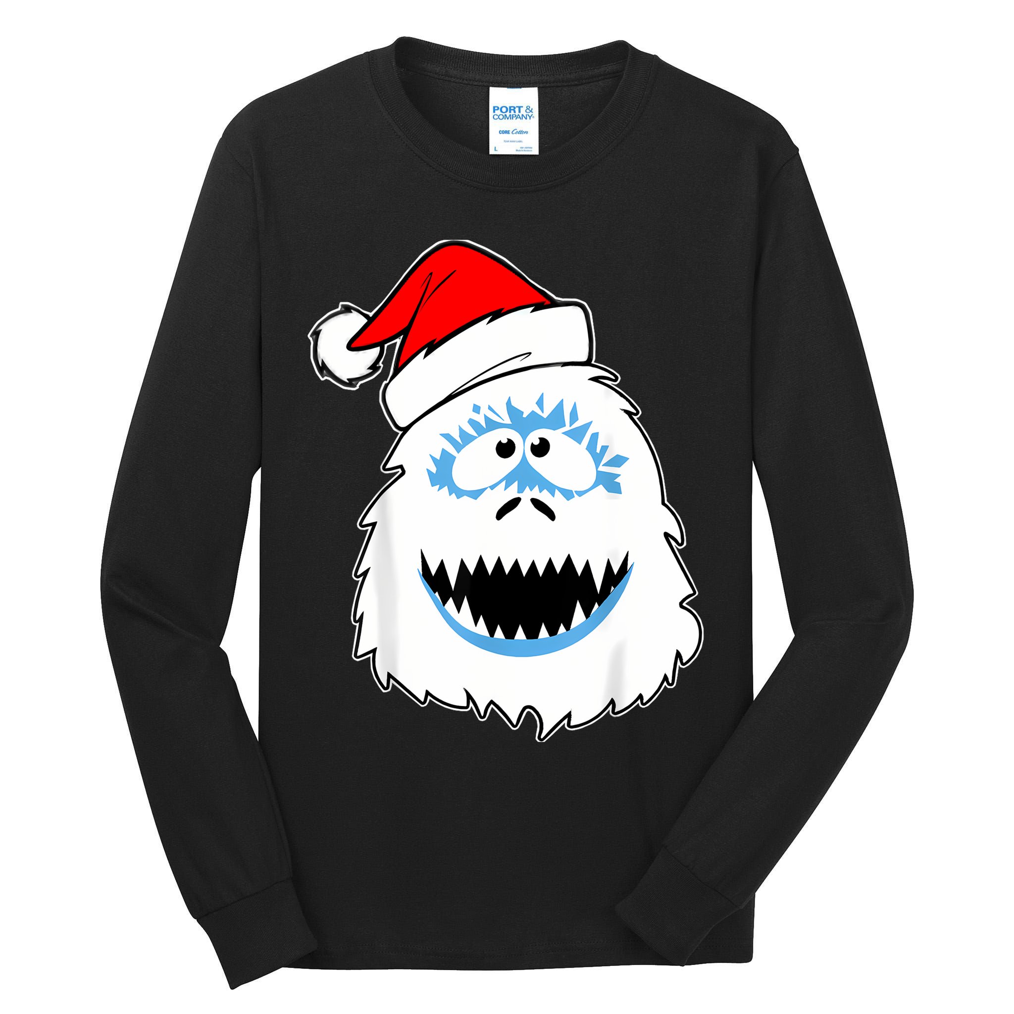 Funny Xmas Abominable Snowman Bigfoot Yeti Retro Christmas Tall Long Sleeve T-Shirt