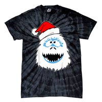 Funny Xmas Abominable Snowman Bigfoot Yeti Retro Christmas Tie-Dye T-Shirt