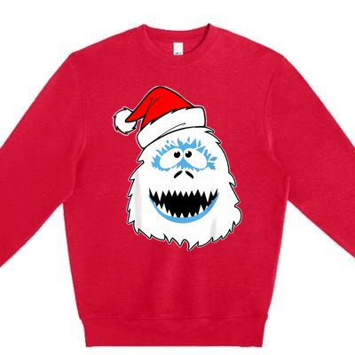 Funny Xmas Abominable Snowman Bigfoot Yeti Retro Christmas Premium Crewneck Sweatshirt