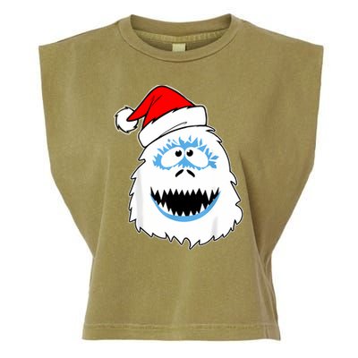 Funny Xmas Abominable Snowman Bigfoot Yeti Retro Christmas Garment-Dyed Women's Muscle Tee