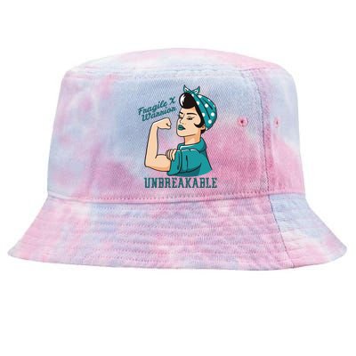 Fragile X Awareness Month Unbreakable Warrior Cool Gift Tie-Dyed Bucket Hat