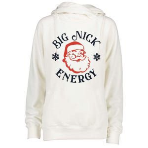 Funny Xmas Big Nick Energy Christmas Santa Claus Womens Funnel Neck Pullover Hood